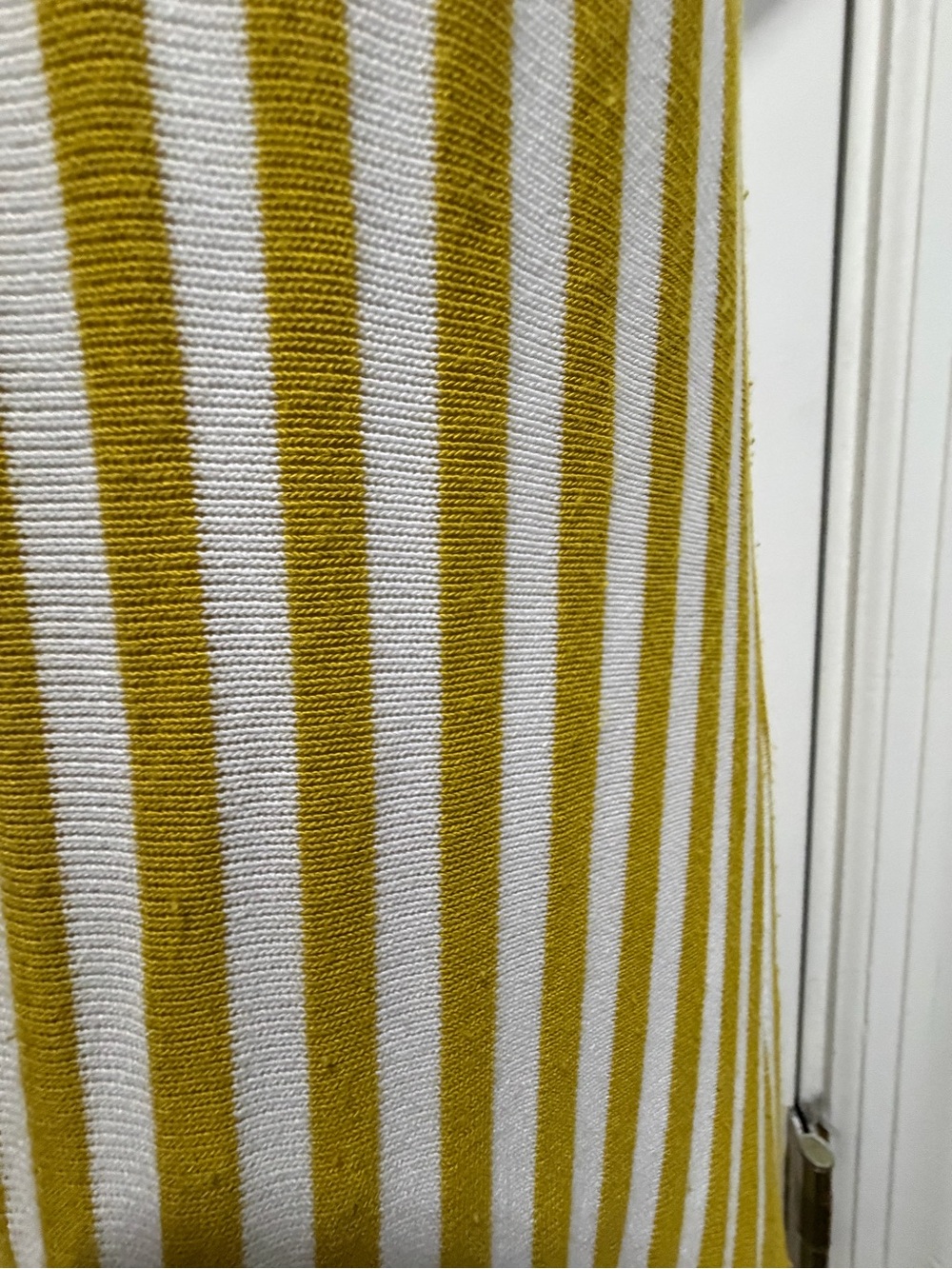 ELA Striped Yellow and White Knit Dress size 12 - Picture 5 of 8